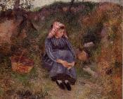 卡米耶 毕沙罗 : Seated Peasant Woman